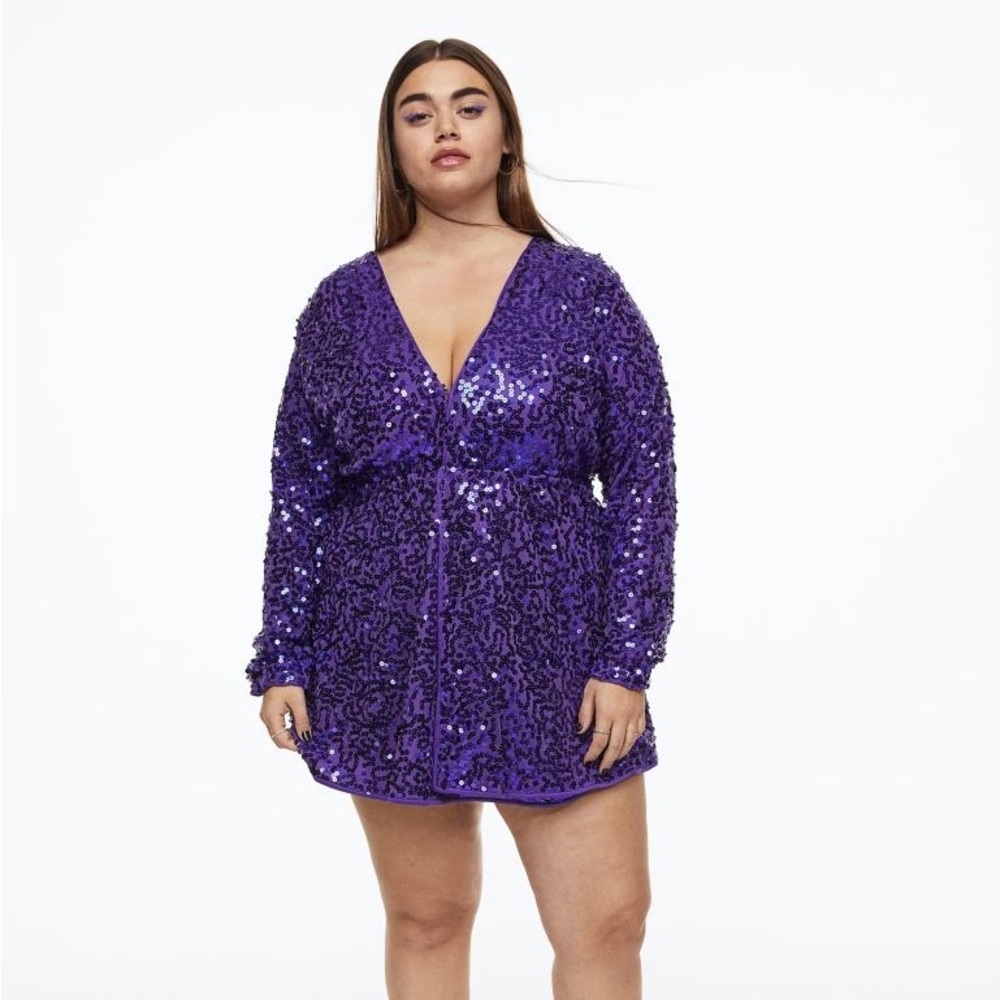 PURPLE SEQUIN SPARKLY CONCERT DRESS